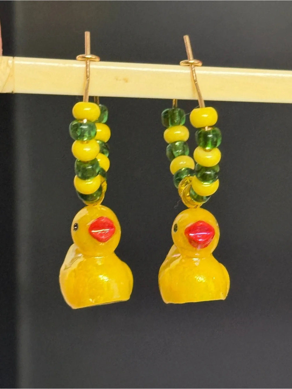 Hoop Earrings, Oregon Ducks, Green/Yellow, College, University of Oregon, Gift - Picture 10 of 10